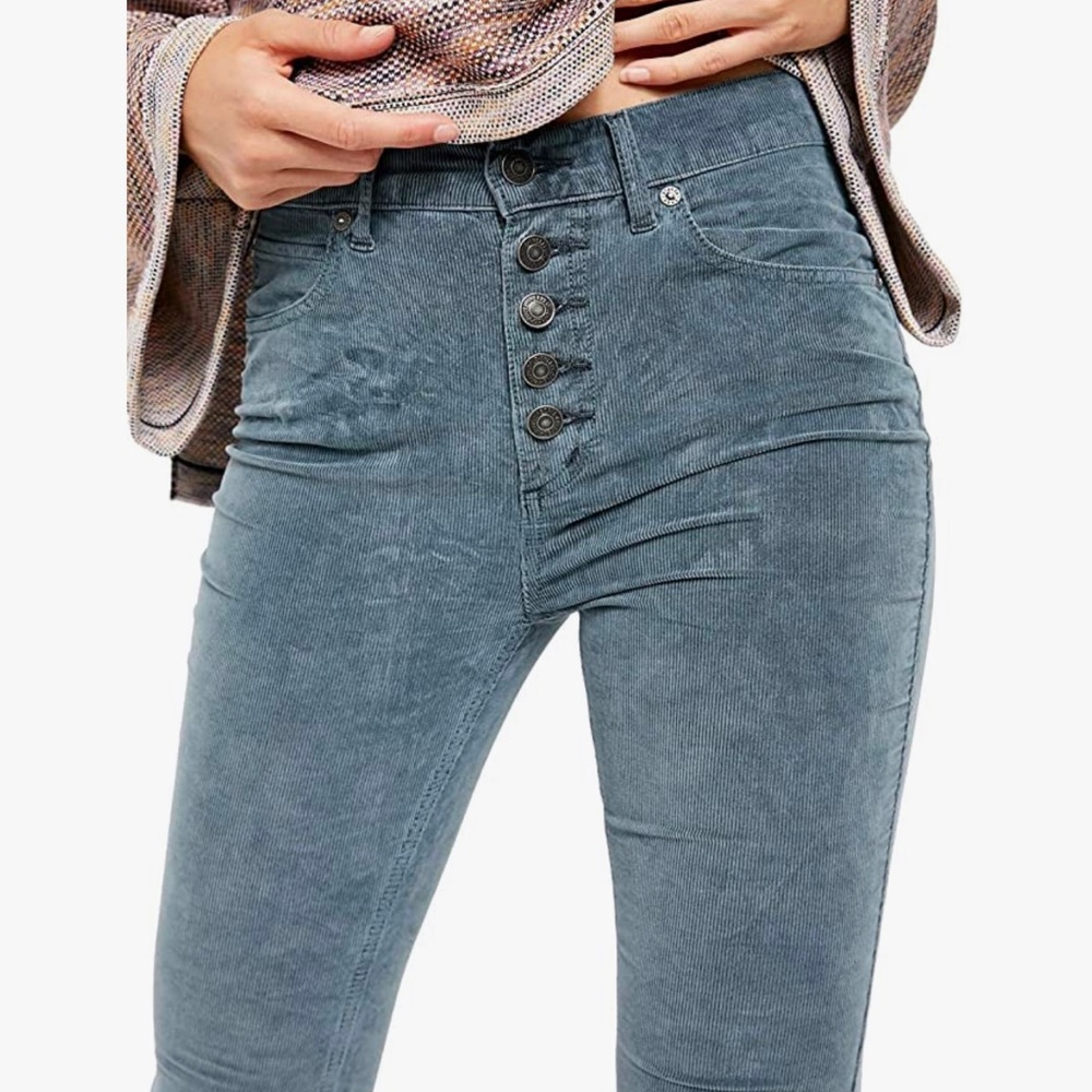 Free people corduroy skinny jeans.
